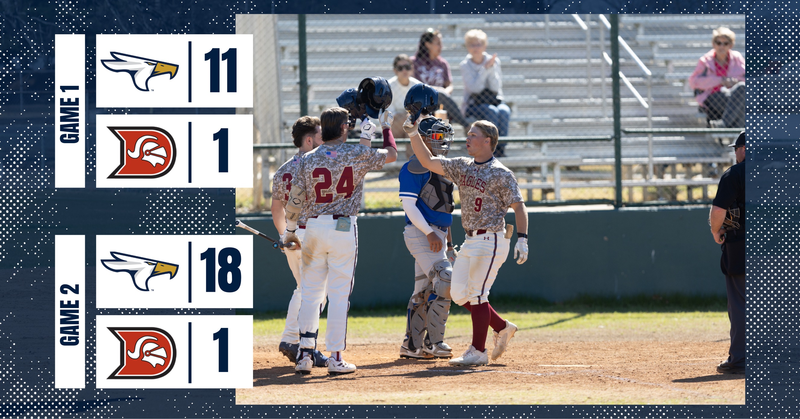 Eagles Soar Past Dallas Christian with Dominant Doubleheader Sweep