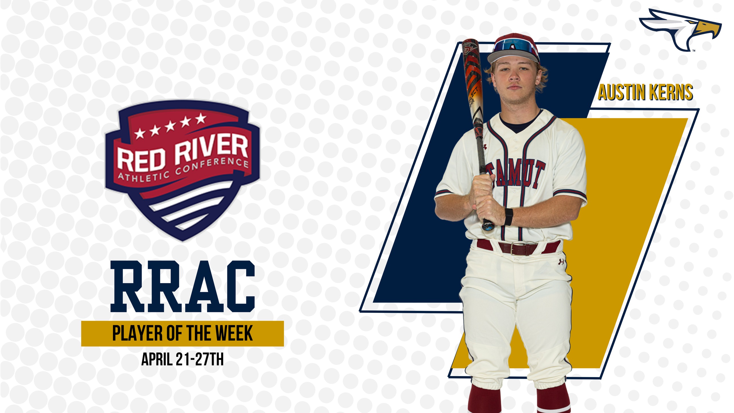 Kerns Earns RRAC Player of the Week Honors